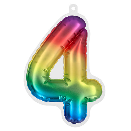 Pegatinas Arco Iris 4 Años Globo 20cm