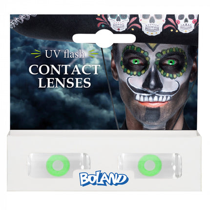 Halloween Lentes Mensuales Uv Flash Verde