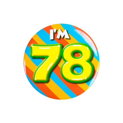 Tengo 78 años Botón 78 años 5,5cm