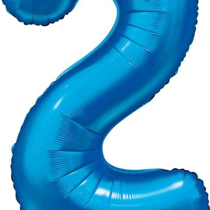 Globo Figura Azul 2 Años Brillo 86cm