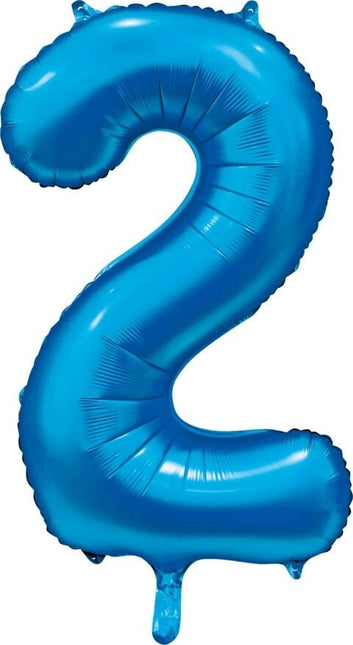 Globo Figura Azul 2 Años Brillo 86cm