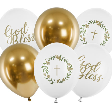 Globos God Bless Mix 30cm 6pcs