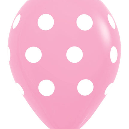 Globos Lunares Rosa 30cm 25pcs