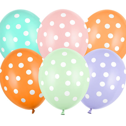 Globos de Colores Lunares 30cm 6pcs