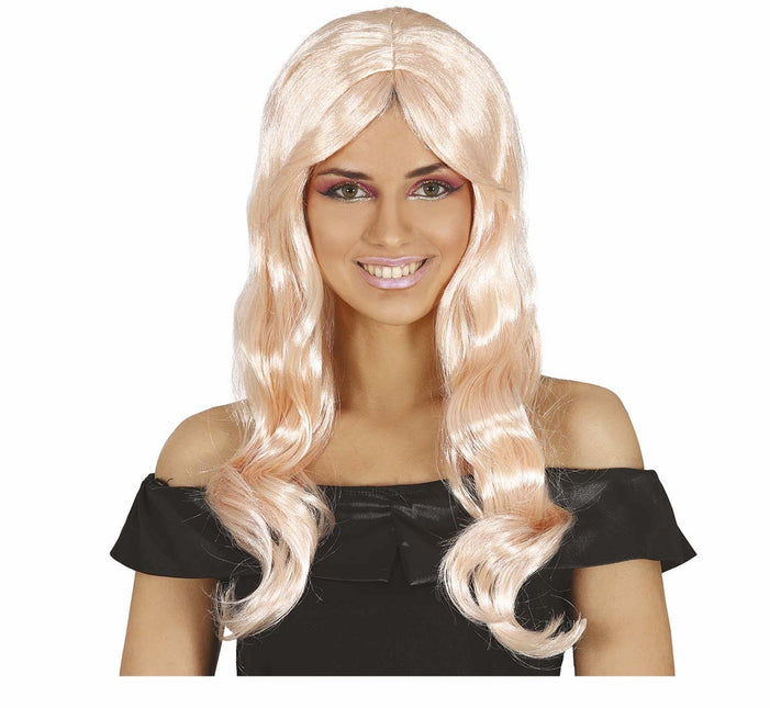 Peluca Rubia Pelo Largo Ondulado