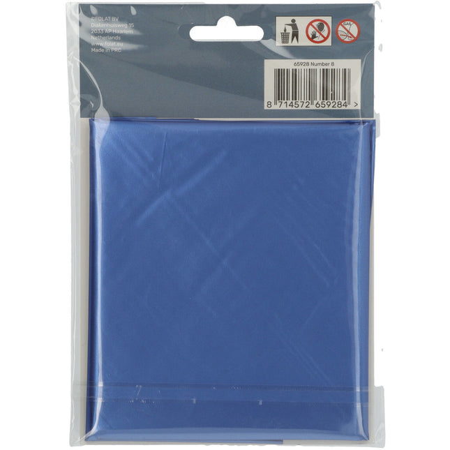 Globo Foil Figura 8 Azul Mate XL 86cm vacío