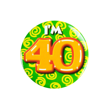 Tengo 40 Años Botón 40 5,5cm
