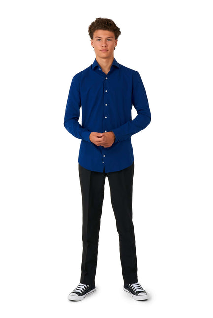 Camisa Azul Oscuro Niño Adolescente <tc>OppoSuits</tc>
