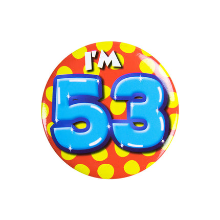 Tengo 53 años Botón 53 años 5,5cm