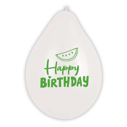 Globos Feliz Cumpleaños Fruta Doble cara 25cm 6pcs