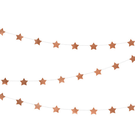Guirnalda de Estrellas Oro Rosa 3,6m