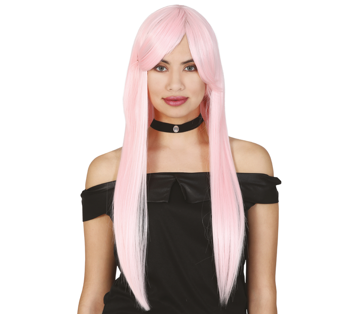 Peluca Rosa Pelo Largo