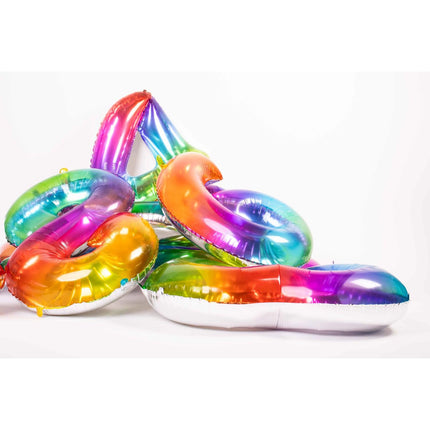 Globo Foil Figura 5 Arco Iris XL 81cm vacío