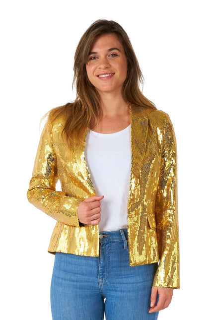 Blazer dorado de mujer <tc>Suitmeister</tc>