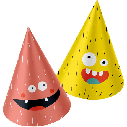 Monster Party Sombreros Papel Bash 6pcs