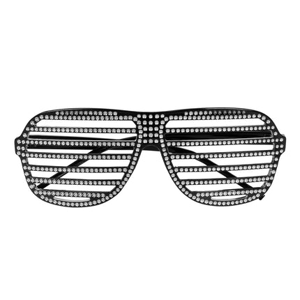 Gafas Negras Rayas Purpurina