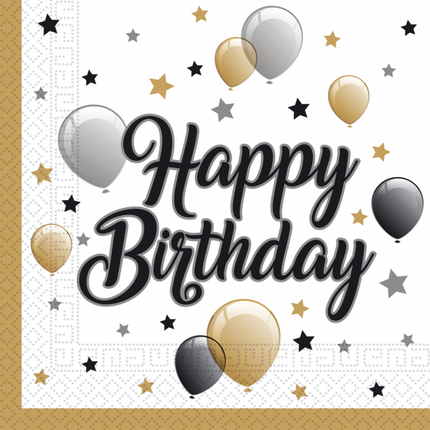 Servilletas de Cumpleaños Milestone 33cm 20pcs