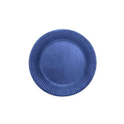 Platos Azul Oscuro Papel 18cm 20ud