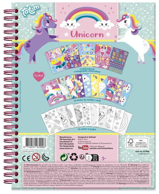 Libro de pegatinas de unicornios grande