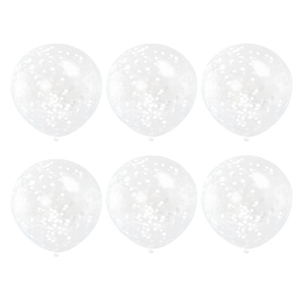 Globos Confeti Blanco 30.5cm 6pcs