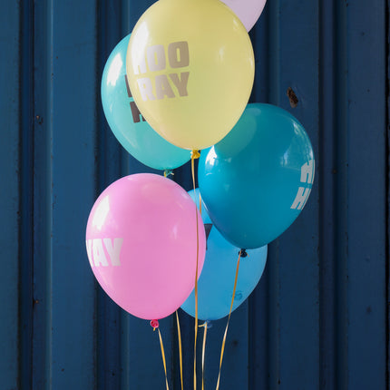Globos Hip Hip Hooray 33cm 6pcs