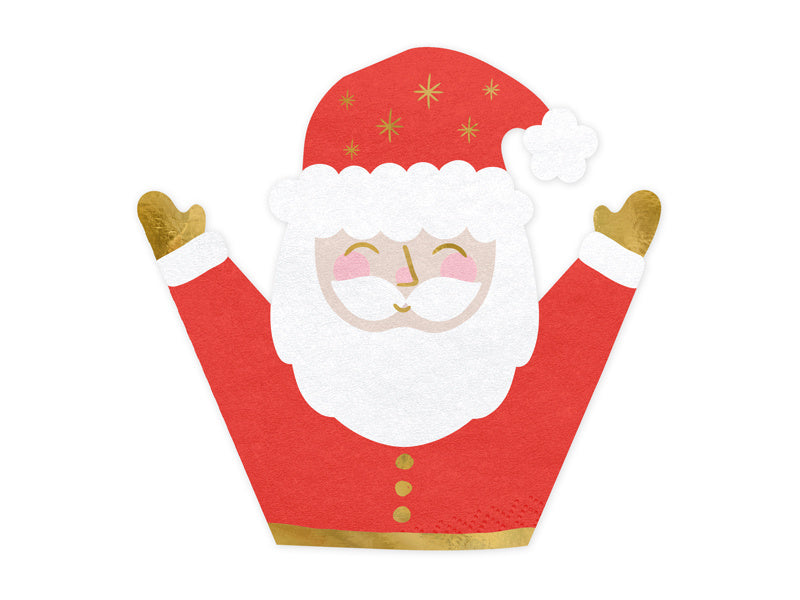 Servilletas Papá Noel 16cm 20uds.