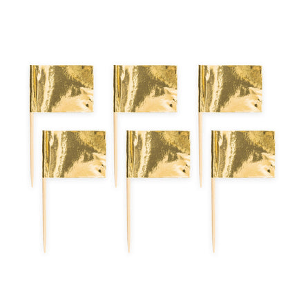 Palillos de cóctel dorados 50uds.