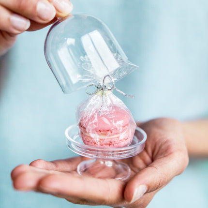 Soporte para Cupcakes Mini con Tapa Transparente 7,5cm 3pcs