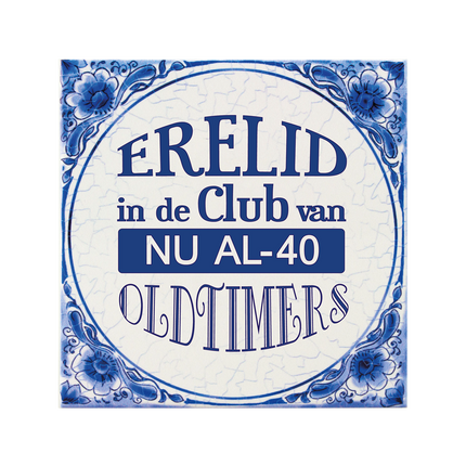 Azulejo Azul Delft 40 Años 14,5cm