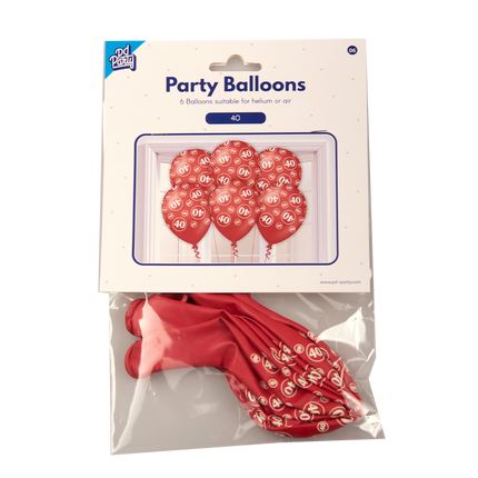 Globos 40 Años 30cm 6pcs