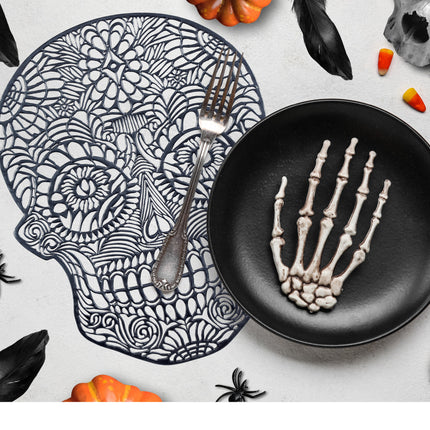 Mantel Individual Halloween Calavera 38cm