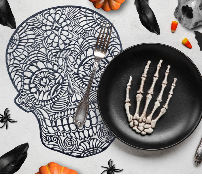 Mantel Individual Halloween Calavera 38cm