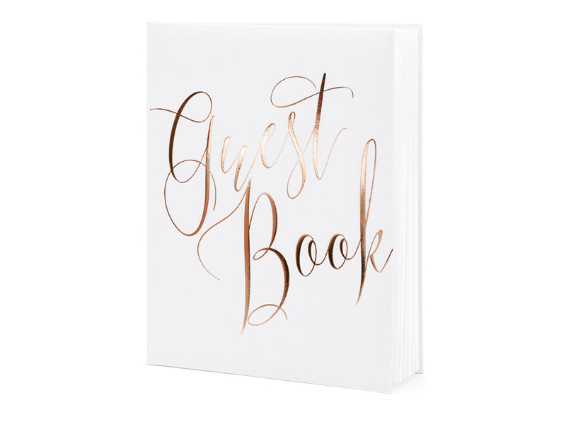 Libro de Visitas Letras Oro Rosa 24,5cm