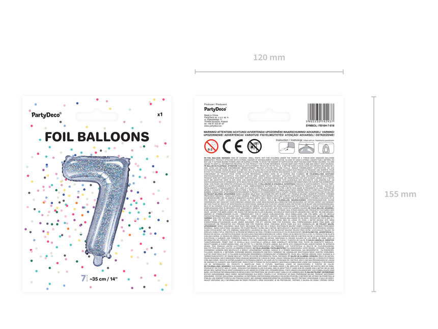 Globo Foil Figura 7 Holográfico 35cm
