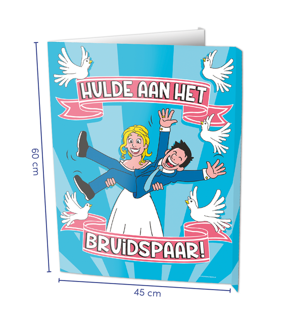 Cartel de escaparate Pareja de novios 60cm