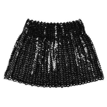 Minifalda Lentejuelas Negro M