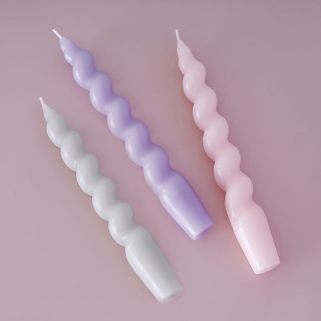Velas de Colores Pastel 3uds