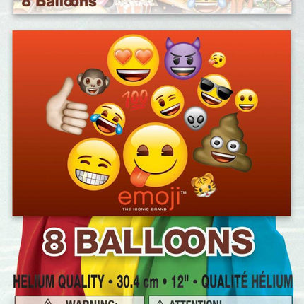 Globos Emoji 30cm 8pcs