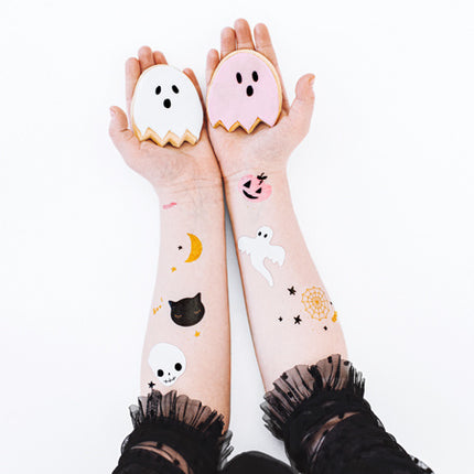 Tatuajes de Halloween Boo 12pcs