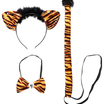 Conjunto de disfraz de tigre, 3 piezas