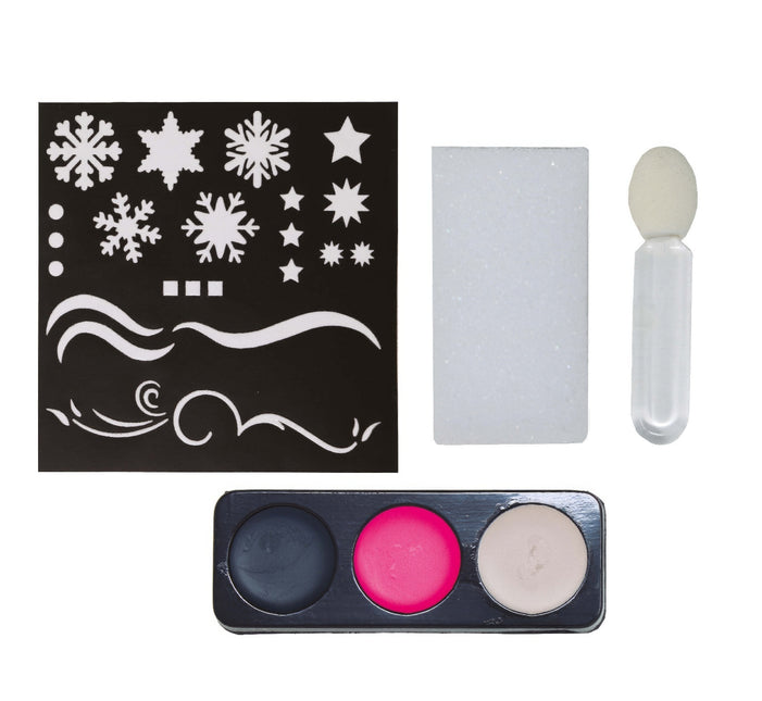 Pintura facial Copos de nieve Set de maquillaje 4 piezas