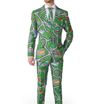 Alfombra de Juego Traje Verde Hombre <tc>Suitmeister</tc>