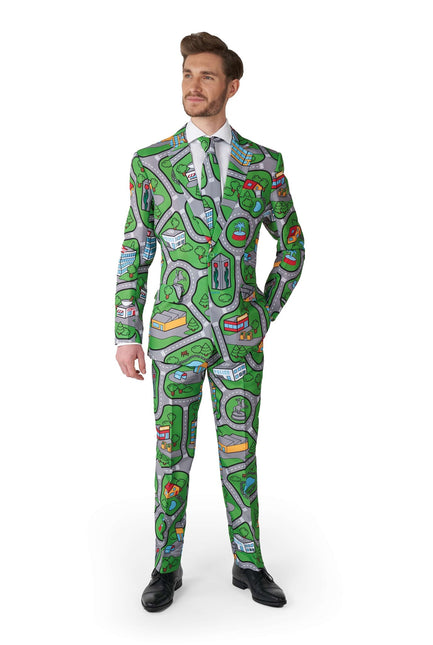 Alfombra de Juego Traje Verde Hombre <tc>Suitmeister</tc>
