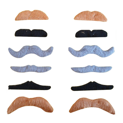 Bigotes Multicolor 12uds