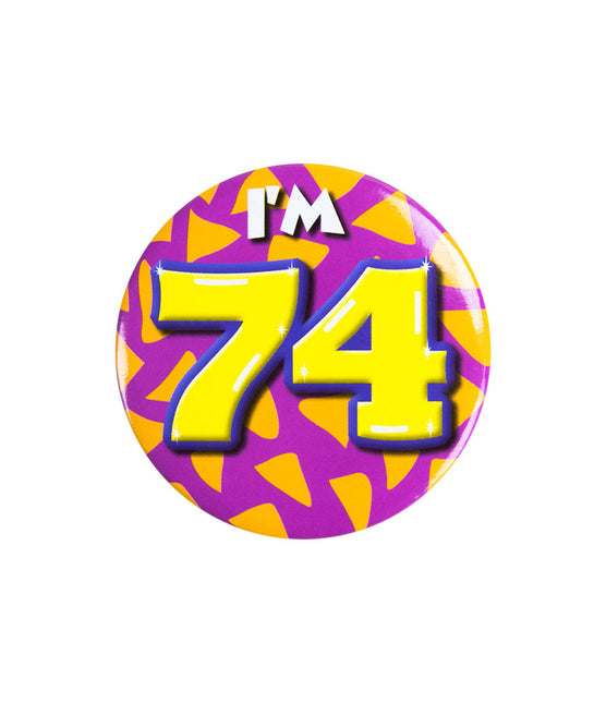 Tengo 74 años Botón 74 5,5cm