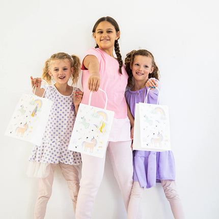 Unicornio Bolsas para Compartir Arcoiris 6pcs