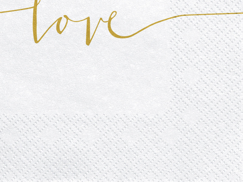 Servilletas Love Gold 33cm 20ud