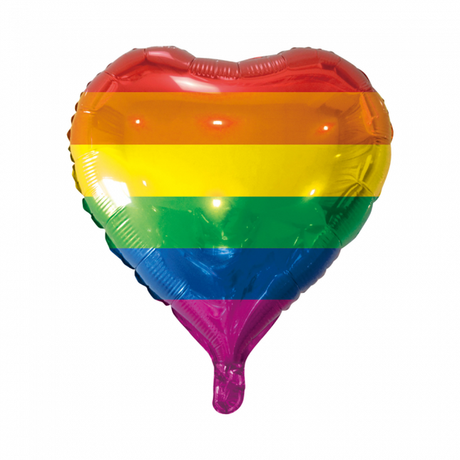 Globo de Helio Corazón Arco Iris 45cm vacío