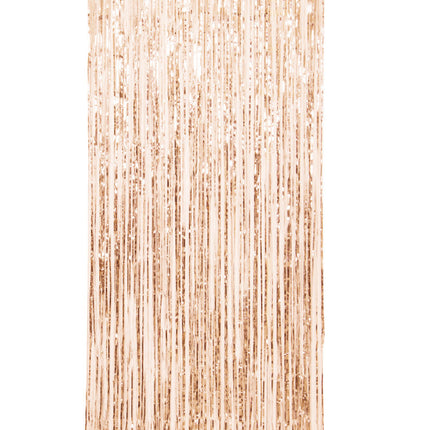 Cortina de puerta Oro rosa metalizado 2,4 m