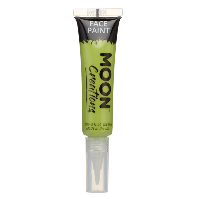 Moon Creations Pintura facial con aplicador de pintura verde lima 15ml